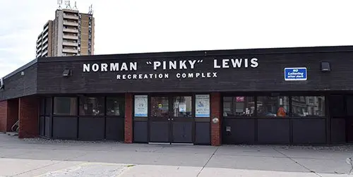 Building exterior at Pinky Lewis Recreation Centre
