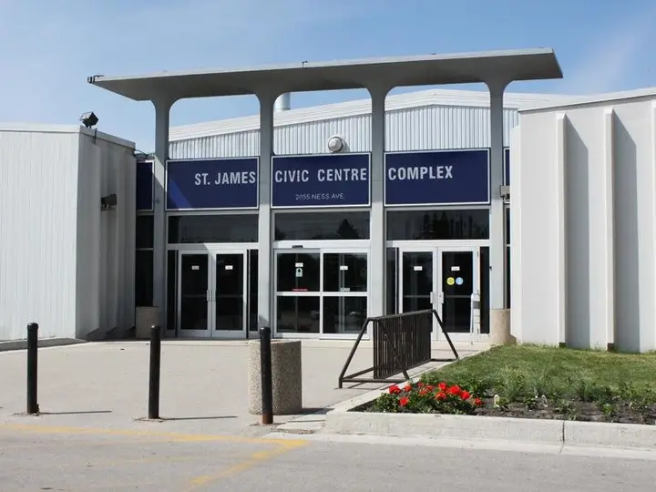 Building exterior at St. James Civic Centre Pool